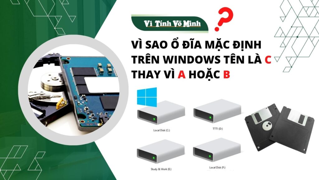 Vì sao ổ đĩa mặc định trên Windows tên là C thay vì A hoặc B?
