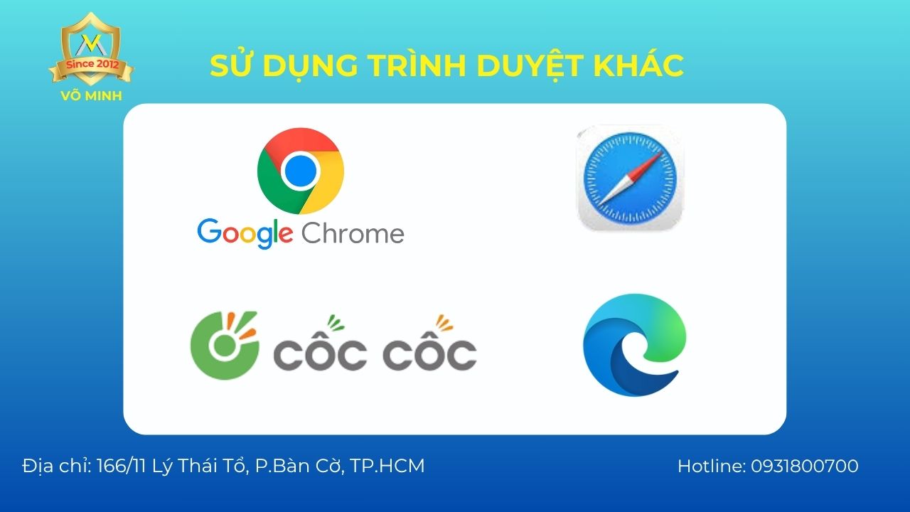 Đổi trình duyệt mới hơn